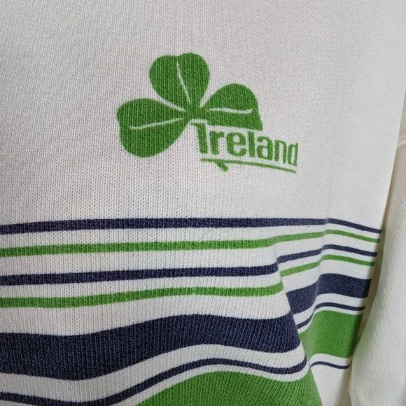 Blarney Woollen Mills Sweatshirt Sweater Ireland Striped Vintage Retro 80s 90s - Picture 4 of 10